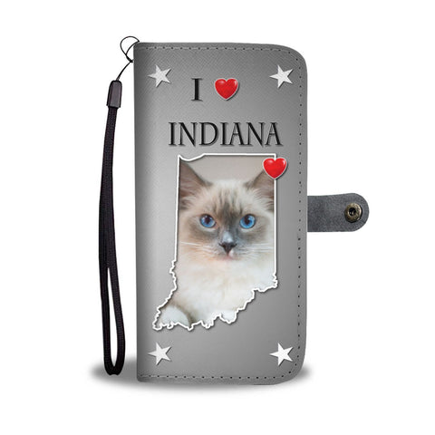 Cute Ragdoll Cat Print Wallet Case-Free Shipping-IN State