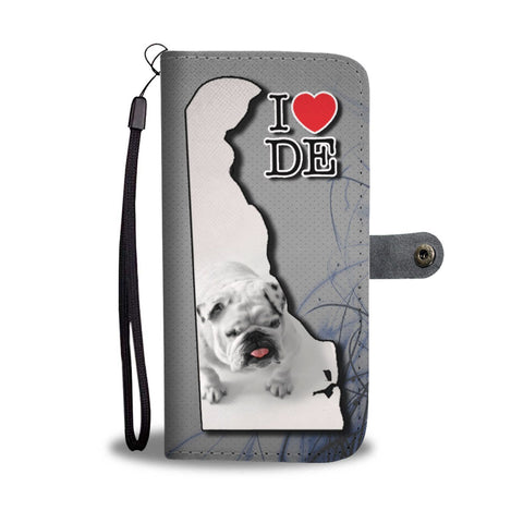 Cute Bulldog Puppy Print Wallet Case-Free Shipping-DE State