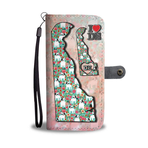 French Bulldog Floral Print Wallet Case-Free Shipping-DE State