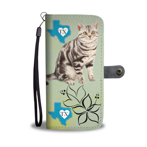 American Shorthair Cat Print Wallet Case-Free Shipping-TX State