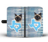 Balinese Cat Print Wallet Case-Free Shipping-TX State