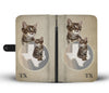 Manx Cat Print Wallet Case-Free Shipping-TX State