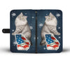 Siberian Cat Print Wallet Case-Free Shipping-GA State