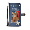 Cute Abyssinian Cat Print Wallet Case-Free Shipping-IN State
