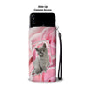British Shorthair Cat On Pink Print Wallet Case-Free Shipping-IN State