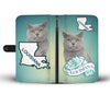 British Shorthair Cat Print Wallet Case-Free Shipping-LA State