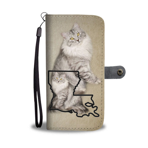 Siberian Cat Print Wallet Case-Free Shipping-LA State