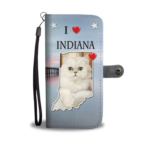 Cute Persian Cat Print Wallet Case-Free Shipping-IN State