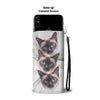 Siamese Cat Print Wallet Case Print-Free Shipping-IN State