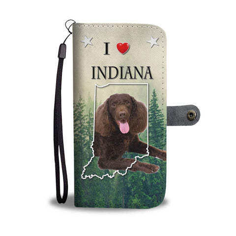 Cute American Water Spaniel Print Wallet Case-Free Shipping-IN State