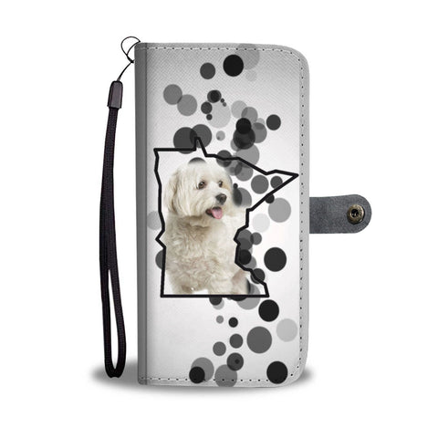 Cute Maltese Print Wallet Case-Free Shipping-MN State