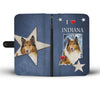 Rough Collie Print Wallet Case-Free Shipping-IN State