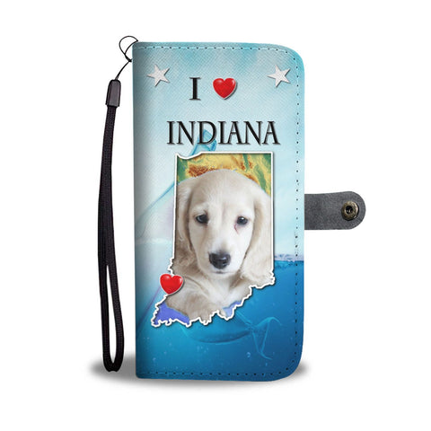 Cute Dachshund Dog Print Wallet Case-Free Shipping-IN State