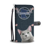 Russian Blue Cat Print Wallet Case-Free Shipping-MN State