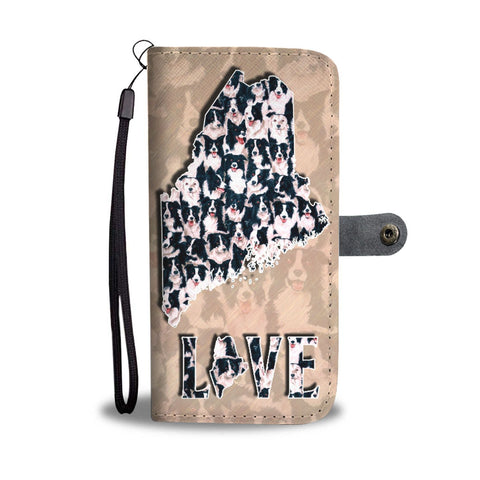 Border Collie In Lots Print Wallet Case-Free Shipping-ME State