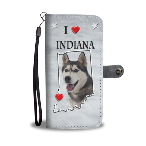 Siberian Husky Print Wallet Case- Free Shipping-IN State