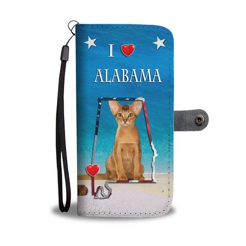 Abyssinian Cat Print Wallet Case-Free Shipping-AL State