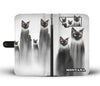 Siamese Cat Print Wallet Case-Free Shipping-MT State