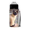 Siamese Cat Print Wallet Case Print-Free Shipping-AL State