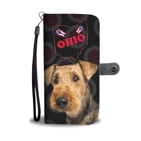 Airedale Terrier Print Wallet Case-Free Shipping-OH State