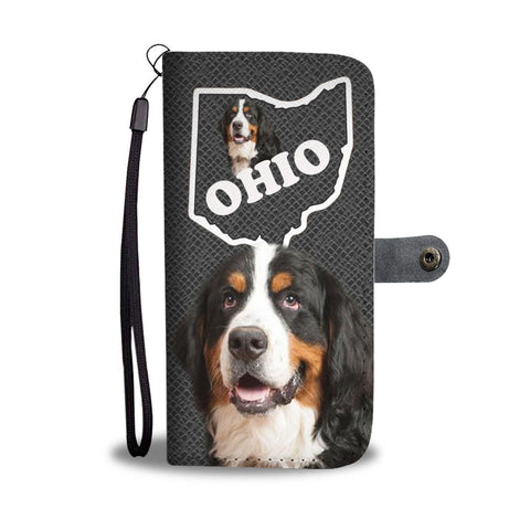 Bernese Mountain Dog Print Wallet Case-Free Shipping-OH State