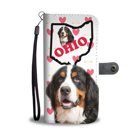 Amazing Bernese Mountain Dog Print Wallet Case-Free Shipping-OH State