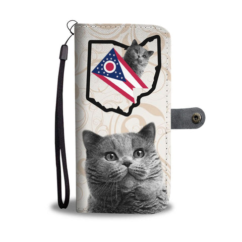 British Shorthair Cat Print Wallet Case-Free Shipping-OH State