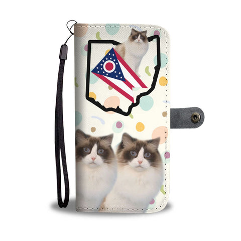 Ragdoll Cat Print Wallet Case-Free Shipping-OH State