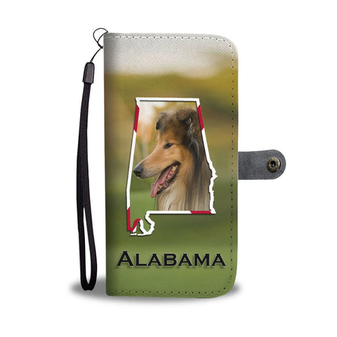 Cute Rough Collie Print Wallet Case-Free Shipping-AL State