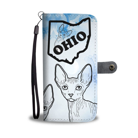 Sphynx cat Print Wallet Case-Free Shipping-OH State