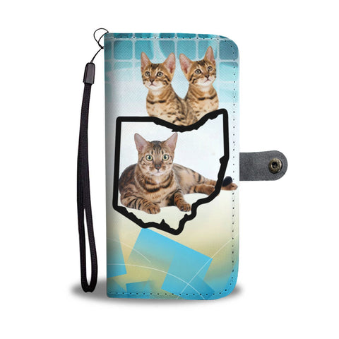Amazing Bengal Cat Print Wallet Case-Free Shipping-OH State