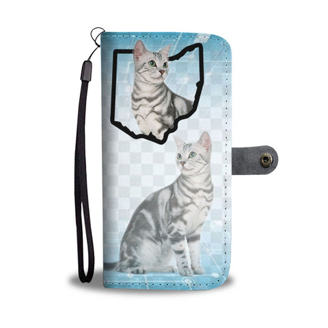 American Shorthair Cat Print Wallet Case-Free Shipping-OH State
