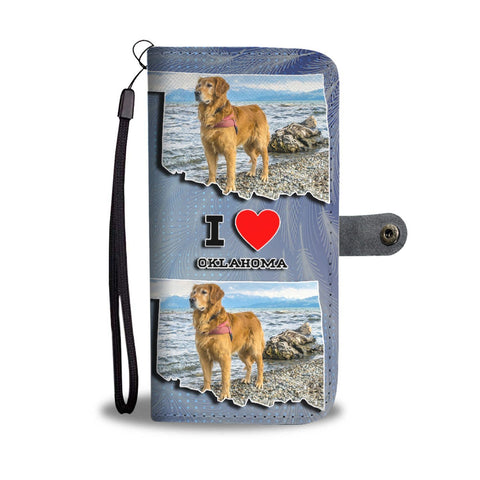 Golden Retriever Dog Art Print Wallet Case-Free Shipping-OK State