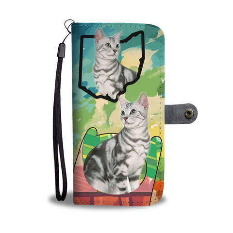 Amazing American Shorthair Cat Print Wallet Case-Free Shipping-OH State