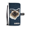 Himalayan Cat Print Wallet Case-Free Shipping-OH State
