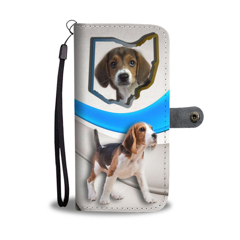 Beagle Dog Print Wallet Case-Free Shipping-OH State