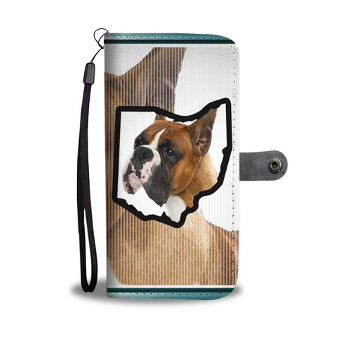 Boxer Dog Print Wallet Case-Free Shipping-OH State