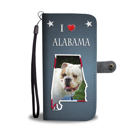 Cute Bulldog Print Wallet Case-Free Shipping-AL State