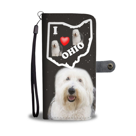 Old English Sheepdog Print Wallet Case-Free Shipping-OH State