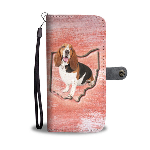 Basset Hound Print Wallet Case-Free Shipping-OH State