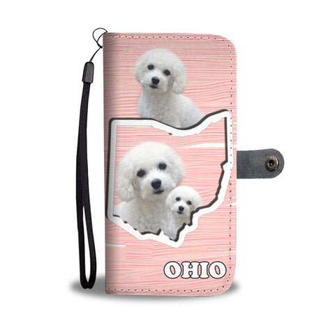 Cute Bichon Frise Print Wallet Case-Free Shipping-OH State