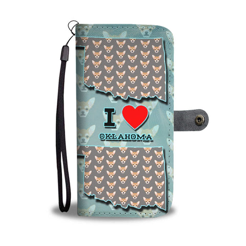Cute Chihuahua Dog Pattern Print Wallet Case-Free Shipping-OK State