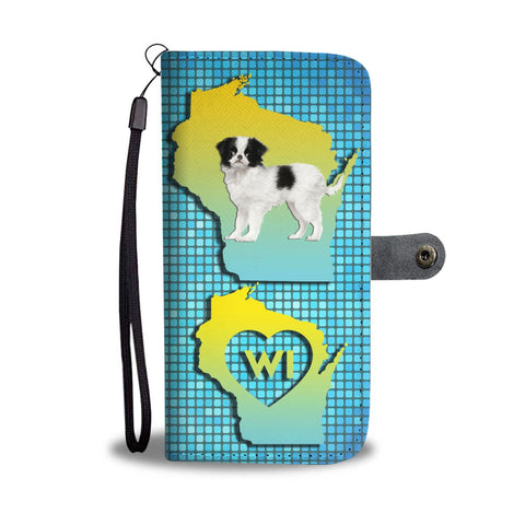 Lovely Japanese Chin Dog Print Wallet Case-Free Shipping-WI State