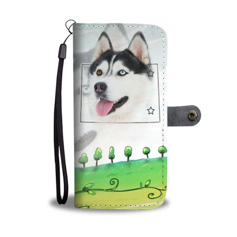 Siberian Husky Print Wallet Case-Free Shipping-CO State