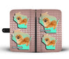 Cute Pekingese Dog On Hearts Print Wallet Case-Free Shipping-WI State