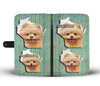 Cute Pomeranian Dog Print Wallet Case-Free Shipping-WI State