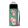 Cute Samoyed Dog Print Wallet Case-Free Shipping-WI State