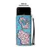 Cute Japanese Chin Floral Print Wallet Case-Free Shipping-WI State