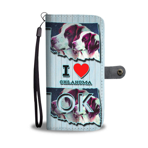 Brittany Dog Art Print Wallet Case-Free Shipping-OK State