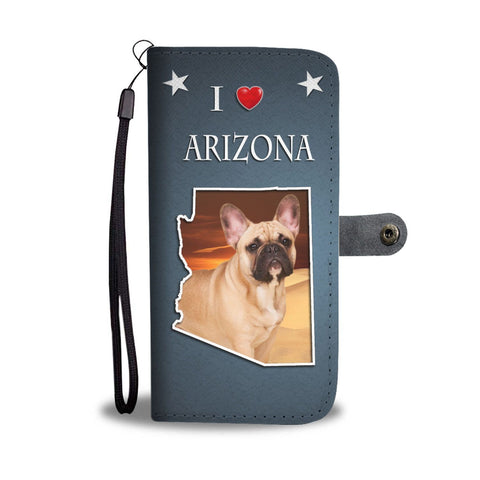 Cute French Bulldog Print Wallet Case-Free Shipping- AZ State